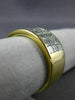 ESTATE WIDE 3.30CT PRINCESS CUT DIAMOND 18KT YELLOW GOLD ANNIVERSARY RING #21678