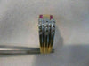 ANTIQUE .47CTW DIAMOND RUBY 14K W YELLOW GOLD WIDE BAND RING 8MM F/G VVS #18769