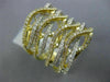 ESTATE EXTRA LARGE 1.62CT DIAMOND 14KT TWO TONE GOLD MULTI ROW CRISS CROSS RING