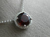 ESTATE LARGE 2.54CT DIAMOND & AAA GARNET 14K WHITE GOLD CLASSIC ROUND NECKLACE
