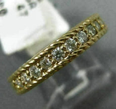 .32CT DIAMOND 14KT YELLOW GOLD 3D SEMI ETERNITY ROPE FILIGREE ANNIVERSARY RING