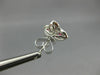 ESTATE 2.19CT DIAMOND & AAA RUBY 18KT WHITE GOLD 3D FLOWER CLASSIC STUD EARRINGS