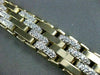 ESTATE WIDE LONG 4.0CT DIAMOND 14K WHITE & YELLOW GOLD MULTI LINK BRACELET #2226