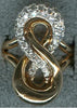 ESTATE 1.10CT DIAMOND 18KT ROSE GOLD 3D CLASSIC INFINITY LOVE KNOT FUN RING
