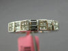 ESTATE .52CT DIAMOND 18KT WHITE GOLD 3D SQUARE 2 ROW WEDDING ANNIVERSARY RING