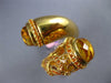 EXTRA LARGE 9.10CT AAA CITRINE & ORANGE ENAMEL 14K YELLOW GOLD FILIGREE FUN RING