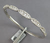 1.25CT DIAMOND 18KT WHITE GOLD ROUND INFINITY SEMI ETERNITY CUFF BANGLE BRACELET