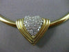 ESTATE 2.25CT DIAMOND 14K WHITE & YELLOW GOLD HEART SLIDE NECKLACE BEAUTIFUL 305