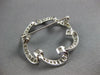 ANTIQUE LARGE 2.10CT DIAMOND PLATINUM 3D CLASSIC OPEN FLOWER PIN PENDANT