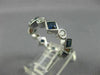 ESTATE 2CT ROUND DIAMOND & AAA SAPPHIRE 14K WHITE GOLD ETERNITY ANNIVERSARY RING