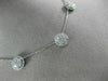 ESTATE 1.95CT DIAMOND 14KT WHITE GOLD FLOWER CLUSTER BY THE YARD NECKLACE #21596