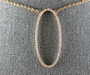 ESTATE .21CT DIAMOND 18KT ROSE GOLD 3D CLASSIC OPEN OVAL FUN NECKLACE