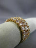 ESTATE WIDE 5.32CT PINK DIAMOND 18K ROSE GOLD MULTI ROW WEDDING ANNIVERSARY RING