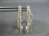 ESTATE .56CT DIAMOND 18K 2 TONE GOLD 2 ROW DOUBLE OVAL CLIP ON HANGING EARRINGS