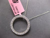 .55CT DIAMOND 14KT WHITE GOLD 3D CLASSIC CIRCLE OF LIFE LOVE FLOATING PENDANT