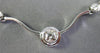 ESTATE 1.44CT DIAMOND 14K WHITE GOLD SOLITAIRE ETOILE BY THE YARD NECKLACE #2044
