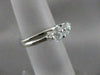 ESTATE .90CT DIAMOND 14K WHITE GOLD 3D PAST PRESENT FUTURE ENGAGEMENT RING 19561