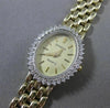 ESTATE .40CT DIAMOND 14KT WHITE & YELLOW GOLD OVAL GENEVE QUARTZ WATCH #19133