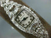ANTIQUE LARGE PLATINUM HAMILTON 1.70CT OLD MINE DIAMOND ART DECO LADIES WATCH