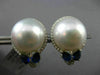 LARGE .92CT DIAMOND AAA SAPPHIRE & SOUTH SEA PEARL 18KT WHITE GOLD 3D EARRINGS