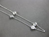 LARGE & LONG 2.34CT DIAMOND 14KT WHITE GOLD 3D ROUND BY THE YARD LOVE NECKLACE