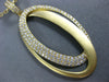 ESTATE LARGE .61CT DIAMOND 18KT YELLOW GOLD 3D OVAL LOVE KNOT FUN PENDANT