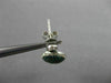 ESTATE .90CT WHITE & BLUE DIAMOND 14KT WHITE GOLD ROUND CLUSTER HANGING EARRINGS