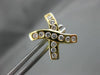 ESTATE .65CT DIAMOND 14KT YELLOW GOLD ETOILE "X" SHAPE PUSH BACK EARRINGS #5919