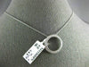 ESTATE .15CT DIAMOND 14K WHITE GOLD CLASSIC CIRCLE OF LIFE FLOATING LOVE PENDANT