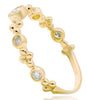 ESTATE .21CT DIAMOND 14KT YELLOW GOLD CLASSIC ROUND FLORAL BEZEL ETOILE FUN RING