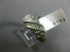 ESTATE .34CT ROUND DIAMOND 18KT WHITE GOLD 3D DOUBLE STAR ROPE LOVE FUN RING