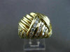 ESTATE LARGE 1.23CT ROUND DIAMOND 18KT YELLOW GOLD PYRAMID COCKTAIL RING #6349