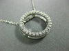 ESTATE .65CT DIAMOND 14KT WHITE GOLD 3D CLASSIC CIRCLE OF LIFE PENDANT #1072