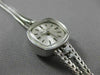 ANTIQUE .10CT OLD MINE DIAMOND 18K WHITE GOLD SQUARE ORTIN WATCH SHARP!! #18815