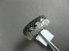 ESTATE .50CT BLACK & WHITE DIAMOND 14K WHITE GOLD 3D CLASSIC MULTI WAVE FUN RING