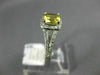 ESTATE 1.0CT DIAMOND & AAA YELLOW TOPAZ 14KT WHITE GOLD CUSHION ENGAGEMENT RING