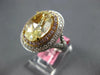 EXTRA LARGE GIA 7.65CT WHITE PINK & FANCY YELLOW DIAMOND 18K 2 TONE GOLD 3D RING