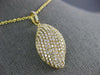 ESTATE LARGE 1.39CT DIAMOND 18KT YELLOW GOLD 3D MULTI ROW MARQUISE SHAPE PENDANT
