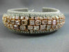 ESTATE LARGE 23.72CT WHITE & PINK DIAMOND 18KT WHITE & ROSE GOLD TENNIS BRACELET