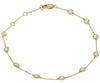 ESTATE .75CT DIAMOND 14KT YELLOW GOLD 3D CLASSIC ROUND BY THE YARD LOVE BRACELET
