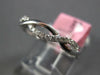 ESTATE .24CT DIAMOND 14KT WHITE GOLD 3D ROUND INFINITY 3/4TH ETERNITY LOVE RING