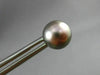 ESTATE AAA GREY TAHITIAN PEARL 14KT WHITE GOLD CLASSIC STUD EARRINGS 8mm #24419