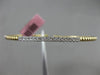 ESTATE .17CT DIAMOND 14K WHITE & YELLOW GOLD 3D CLASSIC FLEXIBLE BANGLE BRACELET