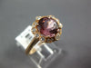 ESTATE 2.42CT DIAMOND & AAA PINK TOURMALINE 14KT ROSE GOLD ROUND ENGAGEMENT RING