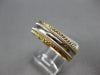 ESTATE WIDE HANDCRAFTED 14KT 2 TONE GOLD SOLID WEDDING ANNIVERSARY RING #28022