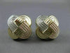 ESTATE 14KT WHITE YELLOW & ROSE GOLD SQUARE CLIP ON EARRINGS #22570