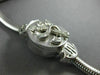ANTIQUE .15CT OLD MINE DIAMOND 14KT WHITE GOLD 3D FLOWER WATCH BRACELET #2059