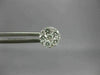 ESTATE LARGE .75CT ROUND DIAMOND 18KT WHITE GOLD CLASSIC FLOWER CLUSTER EARRINGS