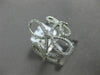 ESTATE LARGE .42CT ROUND DIAMOND 14KT WHITE GOLD 3D INFINITY MULTI LEAF FUN RING