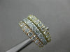 ESTATE LARGE 1.95CT DIAMOND 14KT WHITE YELLOW & ROSE GOLD 3D SEMI ETERNITY RING